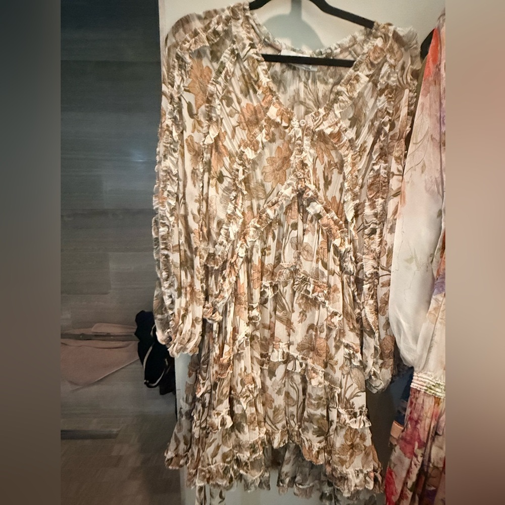 Zimmermann Floral Ruffle Dress